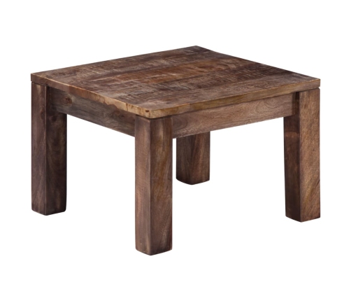 Mesa de centro madera maciza de mango 50x50x35 cm