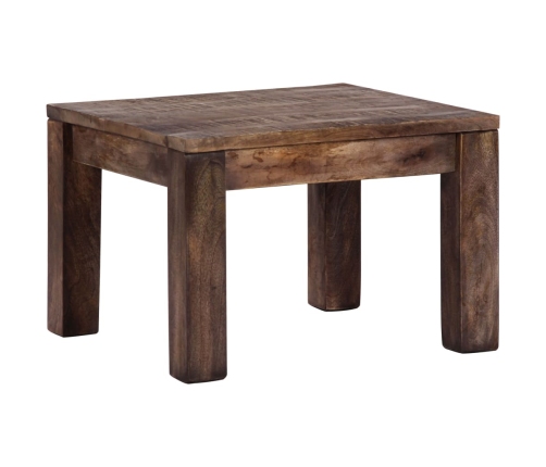 Mesa de centro madera maciza de mango 50x50x35 cm