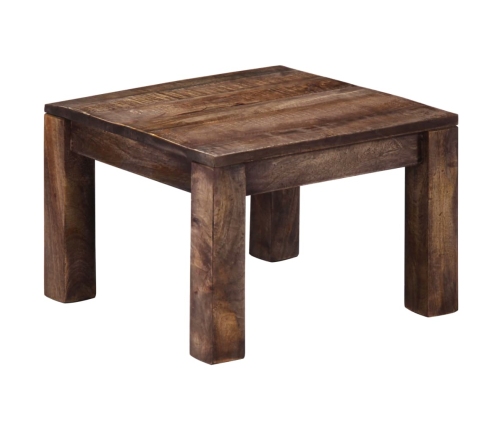 Mesa de centro madera maciza de mango 50x50x35 cm