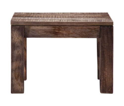 Mesa de centro madera maciza de mango 50x50x35 cm