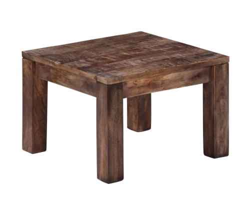 Mesa de centro madera maciza de mango 50x50x35 cm