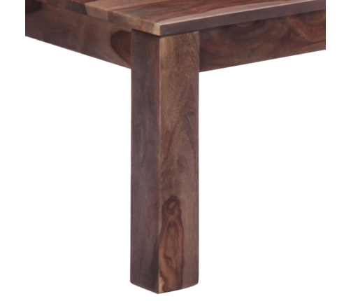 Mesa de centro madera maciza gris 110x50x35 cm