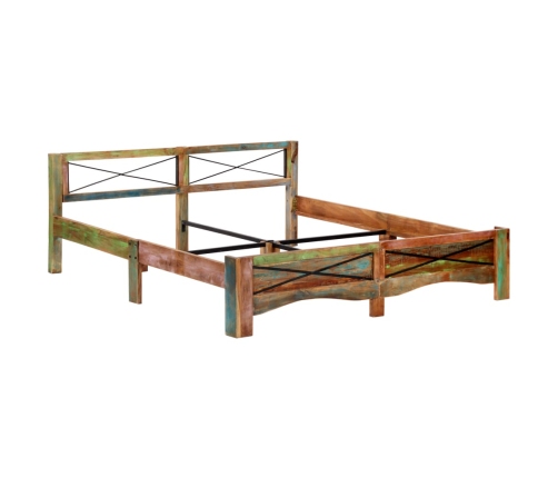 vidaXL Estructura de cama de madera maciza reciclada 180x200 cm