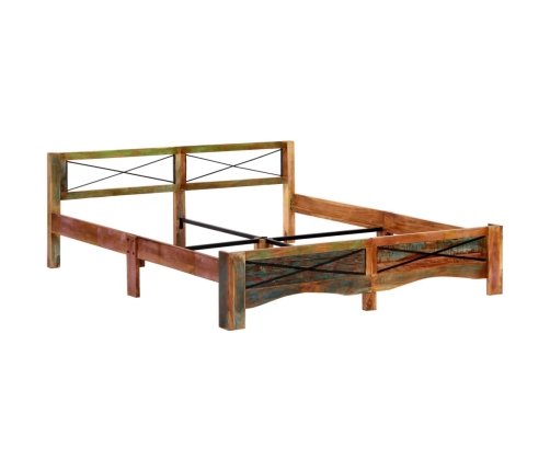 vidaXL Estructura de cama de madera maciza reciclada 180x200 cm