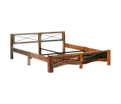 vidaXL Estructura de cama de madera maciza reciclada 180x200 cm