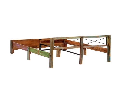 vidaXL Estructura de cama de madera maciza reciclada 180x200 cm