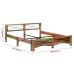 vidaXL Estructura de cama de madera maciza reciclada 180x200 cm