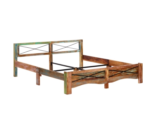 vidaXL Estructura de cama de madera maciza reciclada 180x200 cm