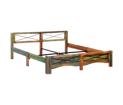 vidaXL Estructura de cama de madera maciza reciclada 180x200 cm