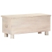 Caja de almacenaje madera maciza de acacia 110x40x45 cm blanco