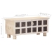 Caja de almacenaje madera maciza de acacia 110x40x45 cm blanco