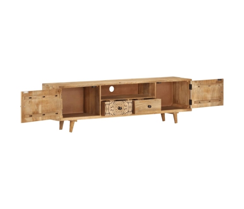 Mueble de TV de madera maciza de mango 140x30x40 cm