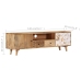 Mueble de TV de madera maciza de mango 140x30x40 cm