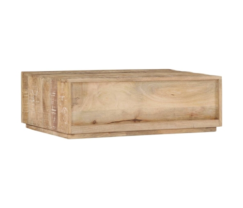 Mesa de centro de madera maciza de mango 90x60x30 cm