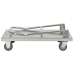 Carro portaequipajes acero inoxidable plateado 82x53x86 cm