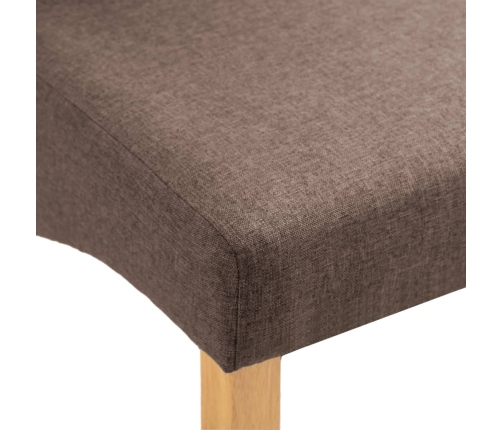 Sillas de comedor giratorias 2 unidades tela marrón