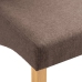 Sillas de comedor giratorias 2 unidades tela marrón