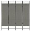 Biombo divisor de 4 paneles gris antracita 160x180 cm