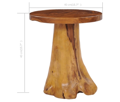 vidaXL Mesa de centro de madera maciza de teca 40x40 cm