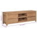 vidaXL Mueble para TV de teca maciza 115x30x40 cm