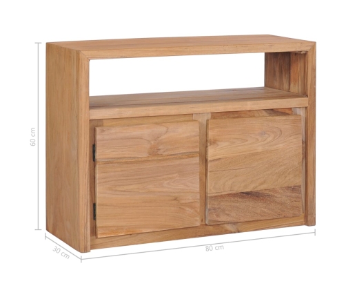 Aparador de madera maciza de teca 80x30x60 cm