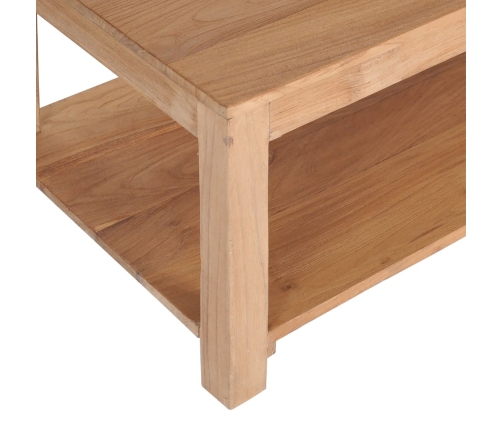 Mesa de centro de madera maciza de teca 100x50x40 cm