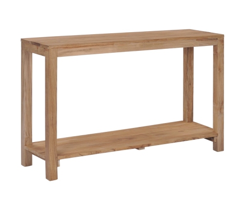 Mesa consola de madera maciza de teca 120x35x75 cm