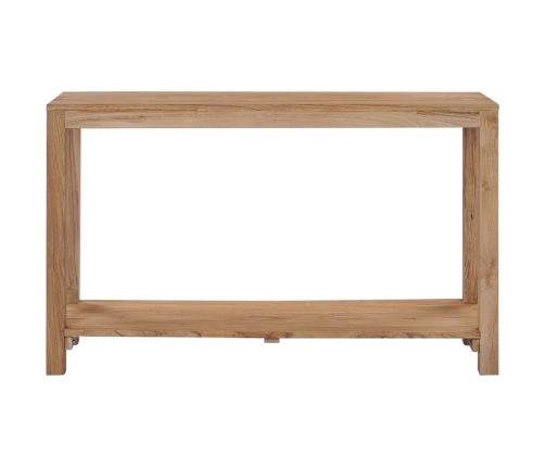 Mesa consola de madera maciza de teca 120x35x75 cm