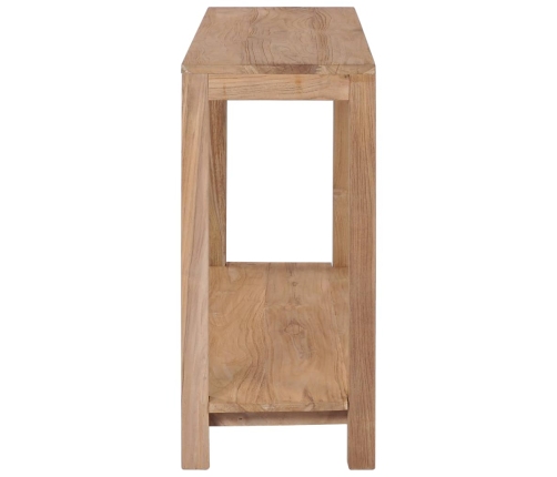 Mesa consola de madera maciza de teca 120x35x75 cm