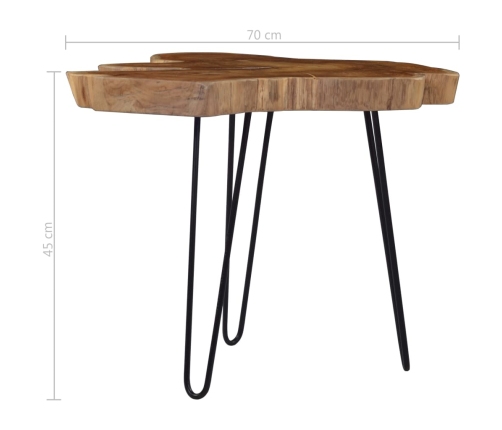 Mesa de centro de madera de teca (60-70)x45 cm