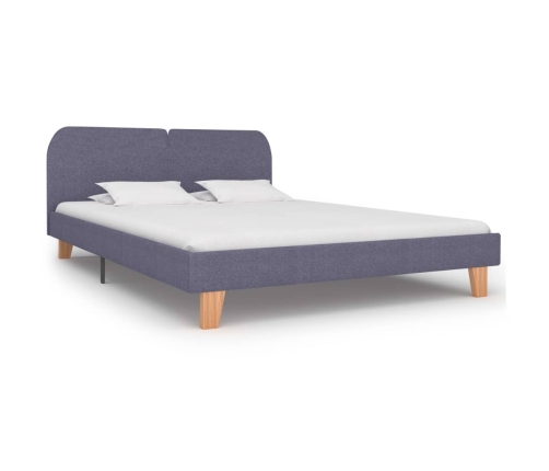 vidaXL Estructura de cama de tela gris claro 180x200 cm