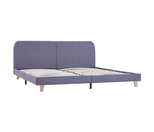 vidaXL Estructura de cama de tela gris claro 180x200 cm