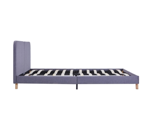 vidaXL Estructura de cama de tela gris claro 180x200 cm