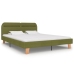 vidaXL Estructura de cama con LED tela verde 160x200 cm