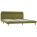 vidaXL Estructura de cama con LED tela verde 160x200 cm