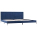 vidaXL Estructura de cama de tela azul 180x200 cm