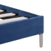 vidaXL Estructura de cama de tela azul 180x200 cm