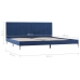 vidaXL Estructura de cama de tela azul 180x200 cm