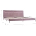 vidaXL Estructura de cama con LED tela rosa 180x200 cm