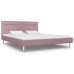 vidaXL Estructura de cama con LED tela rosa 180x200 cm