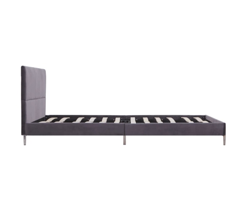 Estructura de cama sin colchón de tela gris 135x190 cm