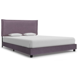 Estructura de cama sin colchón tela taupe 135x190 cm