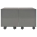 Mesa de centro madera contrachapada gris brillante 60x60x35cm