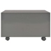 Mesa de centro madera contrachapada gris brillante 60x60x35cm