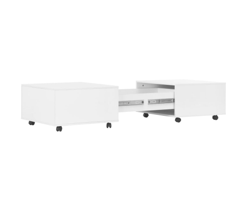 vidaXL Mesa de centro blanco brillo 120x60x35 cm