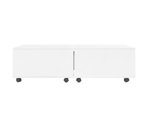 vidaXL Mesa de centro blanco brillo 120x60x35 cm