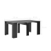 Mesa de comedor extensible negro brillante 175x90x75 cm