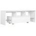 Mueble para TV con luces LED blanco brillante 130x35x45 cm