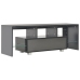 Mueble de TV con luces LED negro brillante 130x35x45 cm