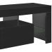 Mueble de TV con luces LED negro brillante 130x35x45 cm